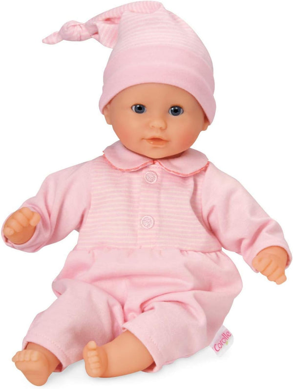 Corolle Bébé Calin Charming Pastel Baby Doll - 12" Soft Body Doll with Pink Outfit, Vanilla-Scented