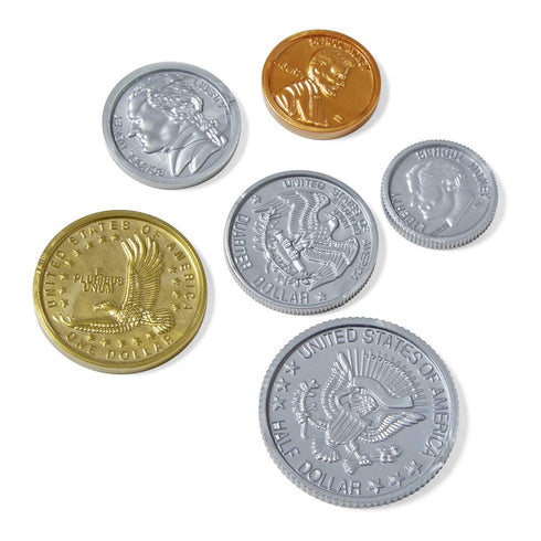 hand2mind Set, Set, (Set 768) Fake Money Coin Classroom Detailed Fake Coins, Prop Money, Toy Money, Play Money