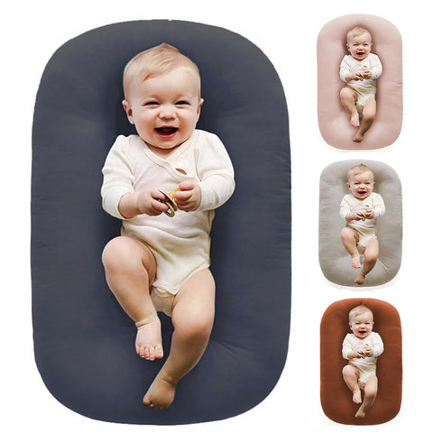 Baby Lounger 0-24 Months 100% Cotton-Snuggle Cozy Me Lounger,Soft & Breathable Baby
