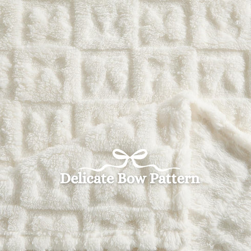 30x40 Cozy Belle Bow Baby Blanket Ultra Soft Fleece Bow Blanket for Gender Reveal, Baby & Pet Stroller Blanket