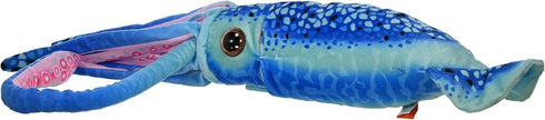 22" Wild Republic Wr Print Squid Plush, Stuffed Animal, Plush Toy, Gifts for Kids, Blue