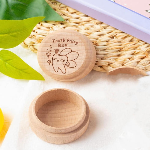 HDSUN 3d Tooth Fairy Box For Boys And Girls,Wooden Tooth Box Cute Tooth Storage Box Stores Lost Teeth For Kids Child