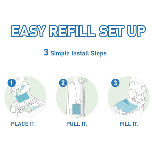 Fununcat 30 8 7-Layer 4 Pack (120 Diaper Pail Refills Bags with Bags Compatible with Genie Easy Roll Signature Diaper