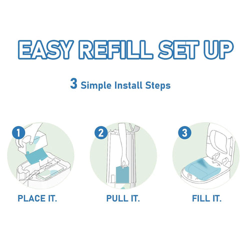 Fununcat 30 8 7-Layer 2 Packs (60 Diaper Pail Refills Bags with Bags Compatible with Genie Easy Roll Signature Diaper