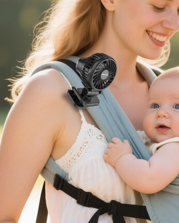 Mini Baby Fan with Clip for Carrier Stroller, Baby Essentials, Ultra Light