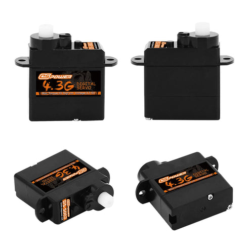 DSPOWER 2PCS 4.3G 1/24 1/28 SCX24 Mini Servo, RC Micro Digital Servo Motor Coreless Steering Servos for Fixed-Wing