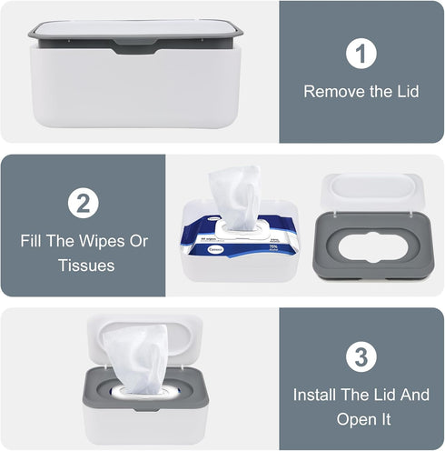 Sarlamd Flushable Wipes Dispenser for Compatible with Cottonelle, Refillable Wet Wipe Holder with Easy Pull Design