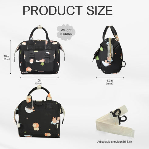 Mozzilog 4 1 Mommy Backpack Small Diaper Bag Crossbody with Multi-Pocket, in Mini Travel Tote w/ Shoulder for Stroller