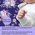 Girl Crib Sheet, Purple Flower Nursery Bed, Flower Sheets for Baby Toddler Mattress, Stretchy and Soft Premium Crib