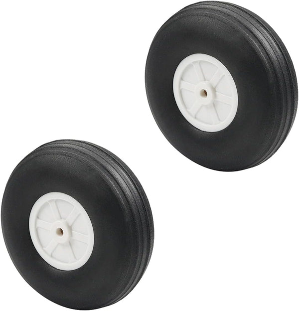 Fielect 3 inch RC Model Airplane Super Light Sponge Tire and Wheel Sets for RC Car, 2 Pcs