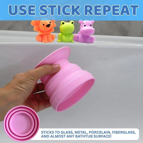 Tubby cup TubbyCup Toddler Bath Rinse Cup Easy Hair Rinsing Without Tears, Suction Base Sticks to Tub, Soft Collapsible