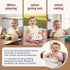 Cococu 6-24M(Beige Baby Bibs for Eating,Baby Smock bib with Silicone Catcher, Waterproof Baby Bib Shirt, Baby Feeding