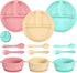 CHENGU 12 Pcs Silicone Bowl with Suction Set for Baby Toddler with Suction