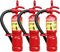 Totority Mini Fire Extinguisher 3pcs Set - Metal Outdoor Decor, Dollhouse Miniatures, Squirt Toy for Micro Landscape