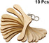 TOYANDONA 10pcs Wooden Dolls Clothes Hanger Mini Doll Hanger Doll Dress Outfit Holders Dollhouse Miniature Accessories for Doll Closets Size M
