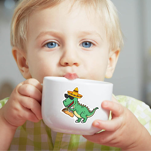 100PCS Dinosaur Stickers, Cute Waterproof Cartoon Stickers for Kids, Teaching Rewards, Dino Party Favourites, Stocking