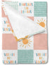 Boho Rainbow You Are My Sunshine Baby Blanket - Pink Sun Polka Dots Flannel Fleece, 30 x 40 for Girls Gift