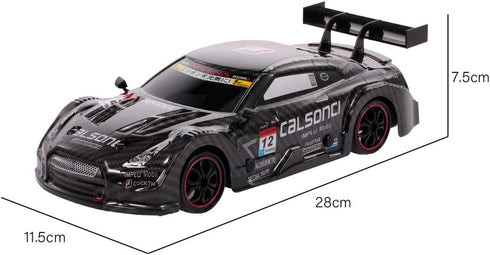 GoolRC Racing Drift RC Car, 1/18 Scale 4WD Remote Control Car, High Speed 28km/h for Adults and Kids (Black)