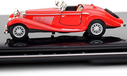 1:28 Scale Diecast Metal Antique Classic Model Cars, Collectible Toy Gifts in Red, Length 6.5in/16.8cm
