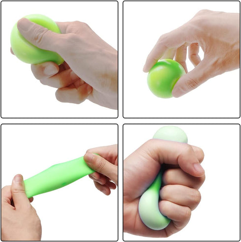 28 Packs Set JOYIN Valentines Day Gift Cards with Stress Ball Stretchy Squishy Toy Balls Sensory Squishy Toys Stress