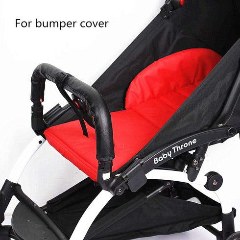 MINILUJIA Universal Baby Stroller Armrest Bumper Handlebar Sleeve Cover DustProof PU Leather Case Black