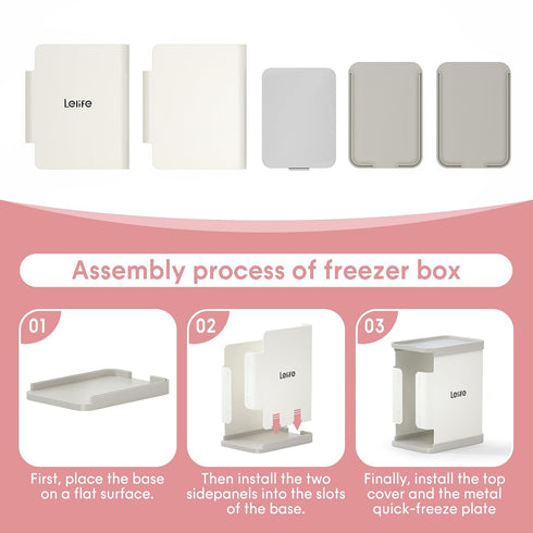 Breastmilk Freezer Organizer | Breastmilk Storage Container Storing System for Freezing Breastmilk | Use with Standard