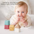Baby Stacking Cups Toy, Silicone Stacking Tower, Silicone Soft Teething Toy Educational Baby Toys, Baby Building Toys Blocks, 6 Months+, 8 Pcs Set-Vintage