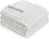 HOMRITAR Baby Blanket for Boys Girls, Fleece Super Soft Plush Cozy Toddler Blanket with Square 3D Jacquard Grid Design