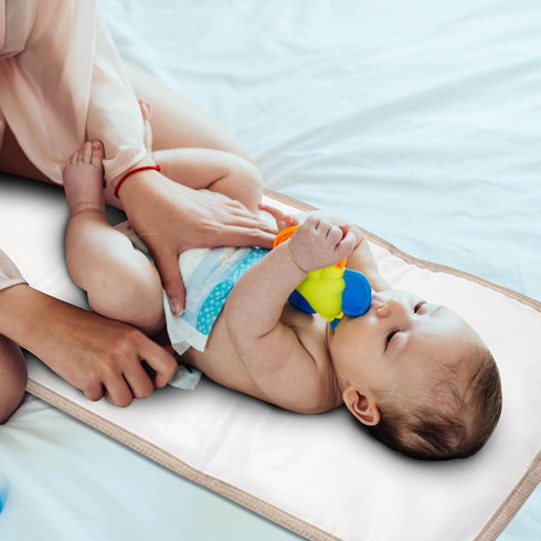 Generic Foldable Changing Pad - Polyester Waterproof Comfortable Portable Diaper Pad Changing Mat | with Magic Stickers