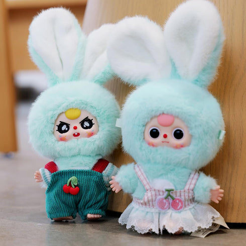 1PC(1 14 (1PC Baby Three Rabbit Macaron Cute Mini Bunny Plush Blind Box of Possible Styles) Cute Figures Collectible