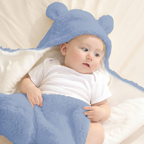 0-6 Nunibum Baby Swaddle Blanket Boys Girls Cute Bear Plush Essential Receiving Blanket Ultra-Soft Newborn Registry