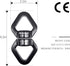 30kN Swing Swivel, CE Certified Safe Swivel Hook, 360° Rotational Device for Tree Swing, Aerial Dance