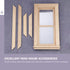Toyvian 1:12 Scale Wooden Dollhouse Mini Window Frame, Miniature Wooden Furniture for Doll House Decoration