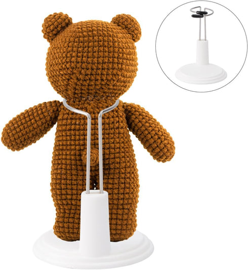 NUOBESTY Doll Stands Display Holder, 4pcs White 15cm Bracket Support Bear Stand for Home