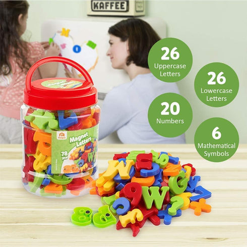 123 Set Counting 3 4 5 Kid(78 Coogam Magnetic Letters Numbers Alphabet Fridge Magnets Colorful Plastic ABC Educational