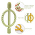 Baby Teething Toys with Easy-Hold Handle, Silicone Infant Toothbrush for Sore Gums, 0-6 Months