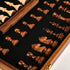 Dan&Dre 15 Folding Wooden Chess & Checkers Set (2 in 1), Portable Travel Chess Board Gift