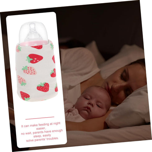 Portable USB Bottle Warmer for Breastmilk Cloth Insulated Heating Bag for Bottles for Travel and Car Use Convenient