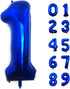 Lovoir 40 Inch Navy Blue Number 1 Balloon, Jumbo Digit Mylar Foil Helium Balloons for Birthday Party Decorations