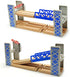 DSHMIXIA Set 3-5 Lift Bridge Wooden Crane Toy with Train Cars - Compatible with Major Wooden Rail Brands - Ages