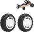 Alomejor 2Pcs Rubber RC Car Rear Tires Set for 124007 Remote Control Car