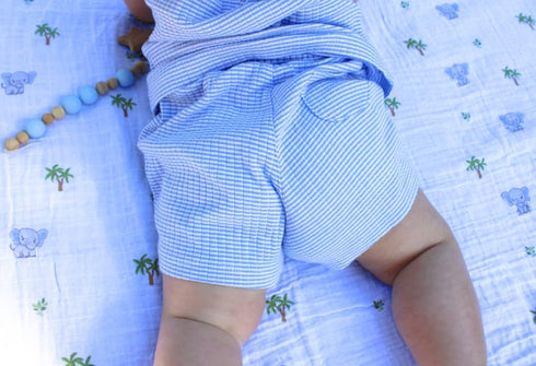 LMED Babyland 100% Pack 4, 47 47 inches (120 cm 120 cm), Muslin Cotton Swaddle Blankets, of x x Ultra-Soft, Breathable