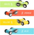 TOP Bright Wooden Race Track Car Ramp Toys for 1-2 Year Olds, Motor Skills Playsets with Mini Cars & Garage