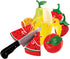 Hape Wooden Healthy Cutting Play Fruits with Play Knife | Pretend Play Kitchen Toys for Toddlers Age 3Y+