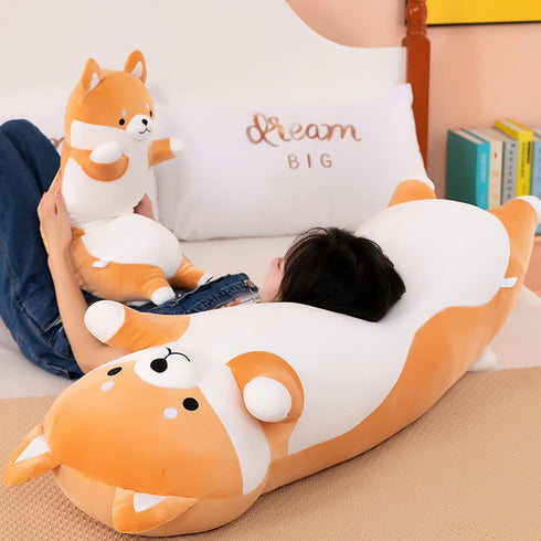 43.32'' Jumbo Dog Stuffed Animal, Long Dog Plush Pillow Toy, Cute Cartoon Soft Body Pillow Gift