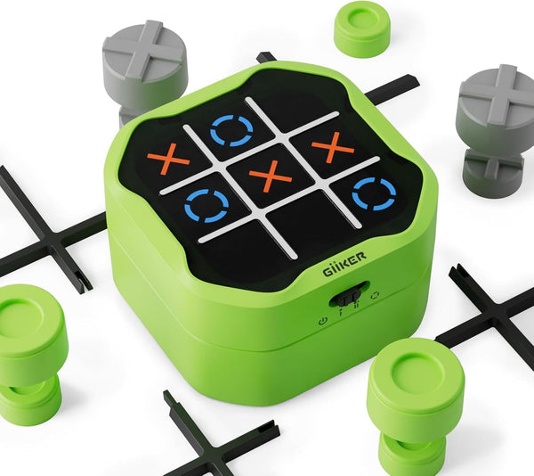 GiiKER 3-in-1 Tic Tac Toe Bolt Game, Handheld Puzzle Console, Portable Educational Fidget Toy for All Ages