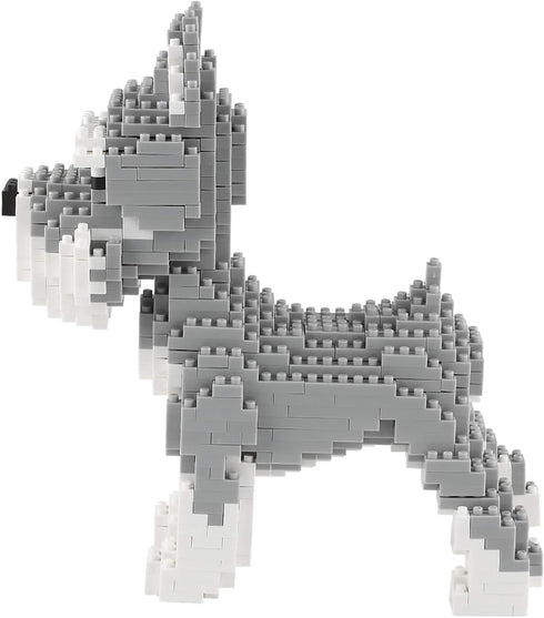 Larcele Dog Micro Building Blocks, 880 Pieces Mini Building Toy Bricks (Schnauzer)