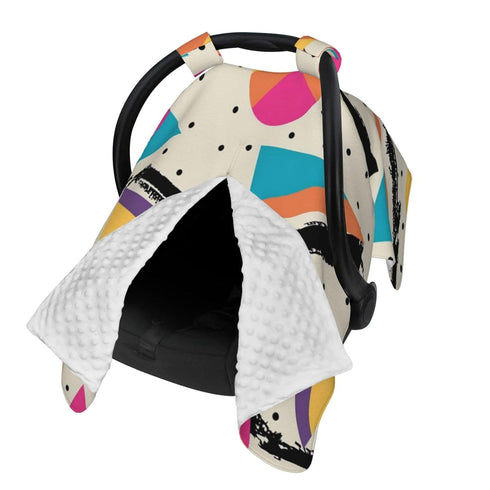 Hcpwzrf Memphis Fashion Style Geometric Baby Car Seat Cover & Nursing Cover -