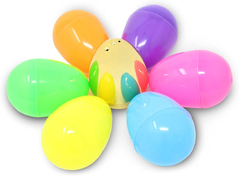 150PCS 2.3" 144PCS 6PCS JOYIN Easter Eggs, Plastic Colorful with Golden Eggs Bulk Empty Fillable for Easter Hunt Party