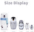 Tngan Nesting Dolls, 5Pcs 6" Tall Russian Nesting Dolls, Handmade Matryoshka for Kids, Wooden Stacking Toys for Christmas Home Wedding Party Decorations (Polar Bear)